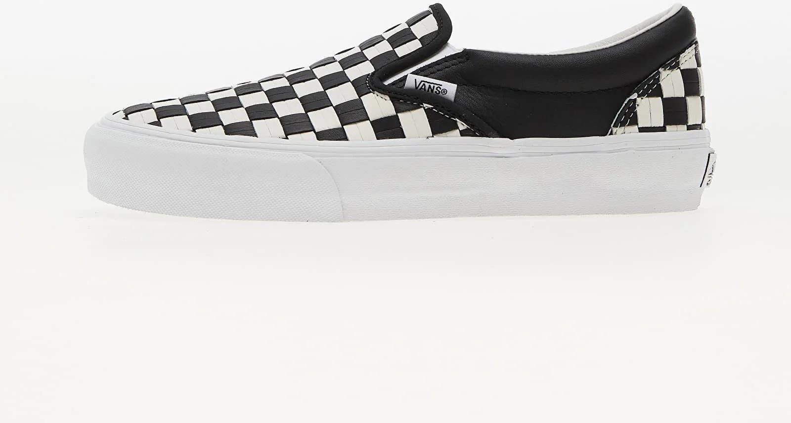 Vans Vault OG Slip-On LX (Leather Woven) Black/ White - Ceny i ...