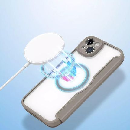 Dux Ducis Skin X Pro Etui Iphone 14 Plus Z Klapką Beżowy - zdjęcie 2
