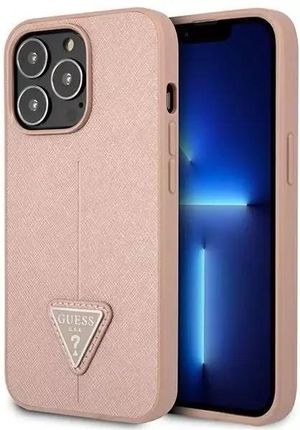 Guess Etui Do Apple Iphone 14 Pro Max 6 7" Różowy Pink Hardcase Saffianotriangle Logo