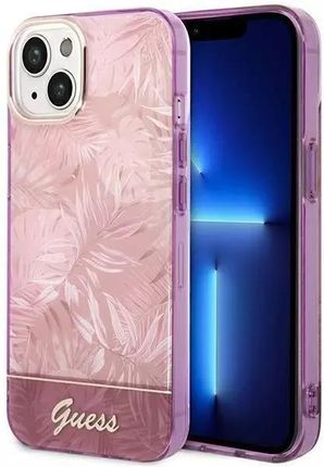 Guess Etui Do Apple Iphone 14 Plus 6 7" Różowy Pink Hardcase Jungle Collection