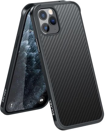 Sulada Etui Iphone 11 Pro Max Carbon Fiber Obudowa Hybrydowa Czarne