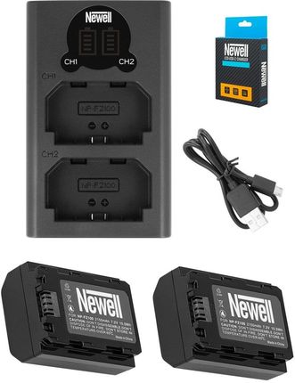 Newell Zestaw Ładowarka Lcd Dual +2 Akumulatory Do Sony Np-Fz100
