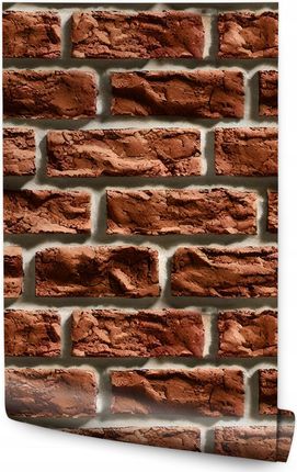 Muralo Czerwony Ceglany Mur Wzór 3D Imitacja Cegły