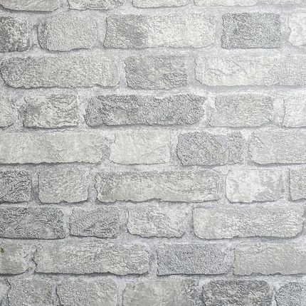 Marburg Winylowa Tłoczona Szara Cegła Mur Efekt 3D