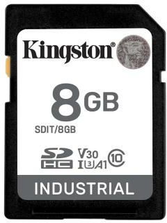 Kingston 8Gb Sdhc Industrial Uhs-I U3 V30 A1 Pslc
