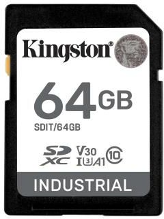 Kingston 64Gb Sdxc Industrial Uhs-I U3 V30 A1 Pslc