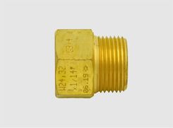 Reduzierung W24,32x1/14 AG x G 1/4 IG - Adapter Stickstoff DIN 477-1 Nr.10 - 200 bar - Messing vernickelt
