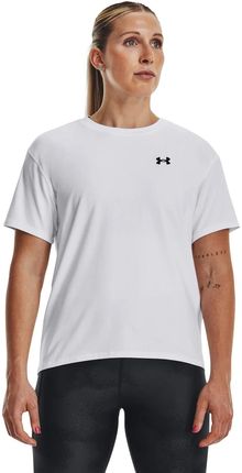 Damska Koszulka z krótkim rękawem Under Armour UA Esential Cttn Stretch Tee 1376938-100 – Biały