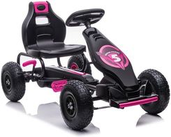 Zdjęcie Super-Toys Duży Gokart Na Pedały Super Power 5 Pompowane Koła/G18 Różowy - Maków Podhalański