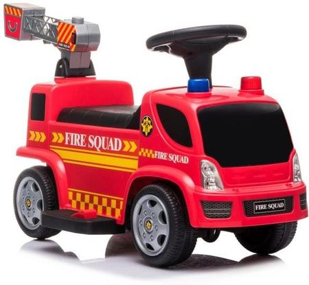 Super-Toys Jeździk Na Akumulator Straż Pożarna Z Drabiną I Bańkami/Gts-6688-B Czerwony