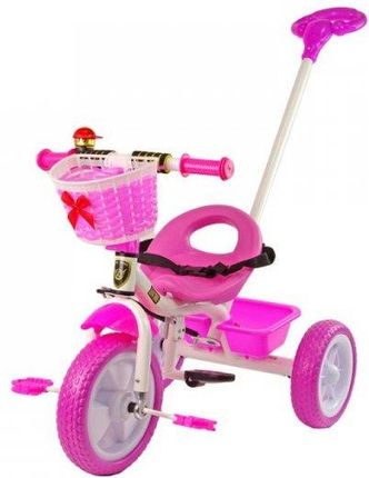 Lean Trike Rower Trójkołowy Pro100 Różowy Koszyk Koła Eva