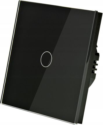 Indual Włącznik Światła Dotykowy Szklany Pojedynczy Black (MT1G186B)