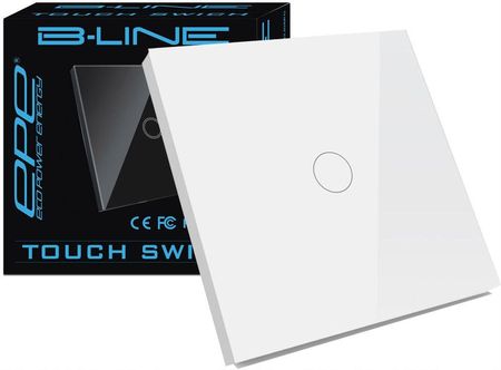 B-Line Włącznik Dotykowy Szklany Szkło 4Mm Prs Biały Nn (KP3000081)