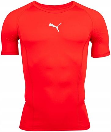 Koszulka Męska Puma Liga Baselayer Ss Czerwona 655918 01
