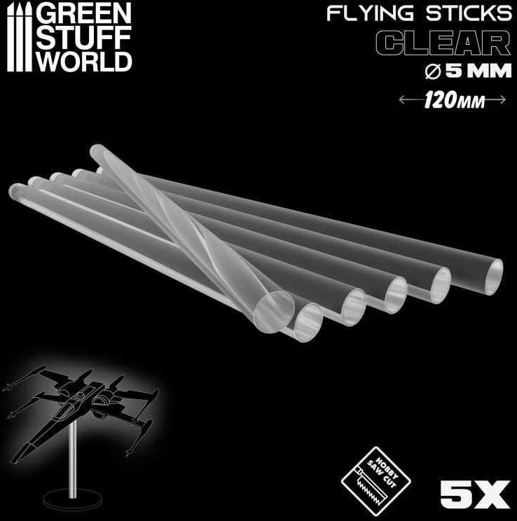 Green Stuff World Gsw 9315 Acrylic Rods Round 5Mm Clear (Akrylowe