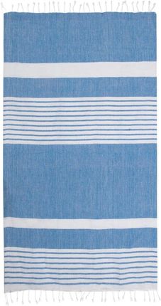 Kocyk piknikowy lub ręcznik plażowy Ella Hamam, 145 x 250 cm, bawełna organiczna, niebieski Sagaform