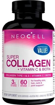Neocell kolagen + witamina c i biotyna - 180 tabletek