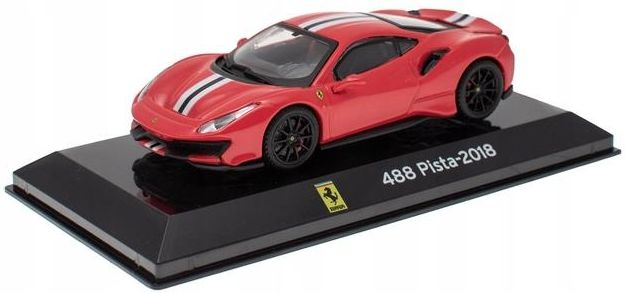 Altaya 1/43 Ferrari 488 Pista 2018 – Modèle Réduit Diecast Rouge – Collection