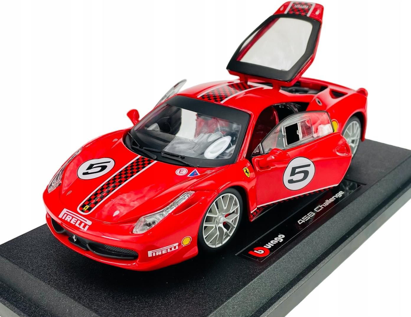 Ferrari 458 Challenge fém modell autó 1:24-es méretben