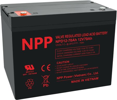 Npp Power Akumulator Npd 12V 70Ah T14 Seria Deep Pasta