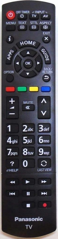 N2QAYB000830 Reemplazar El Control Remoto Adecuado Panasonic Televisión LCD TX-42AS520E TX-50AS520E TX-32AS600E TX-39AS600E TX-42AS600E TX-50AS600E TX-32ASX603 TX-42ASX603 TX-50ASX603 TX-32AS600Y