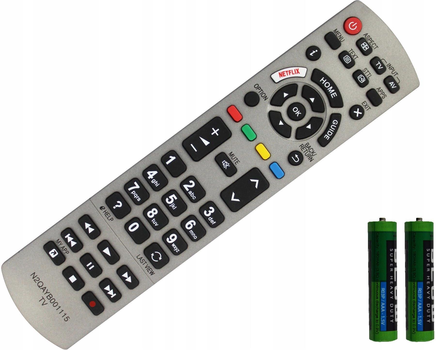 N2QAYB001178 Telecomando sostitutivo Adatta per Panasonic TV LED TX-32FSF607 TX-49FX780E TX-55FX780E TX-65FX780E TX-40FXT686 TX-49FXT686 TX-55FXT686 TX-65FXT686 TX-32FSW504S TX43FSW504S TX49FSW504S
