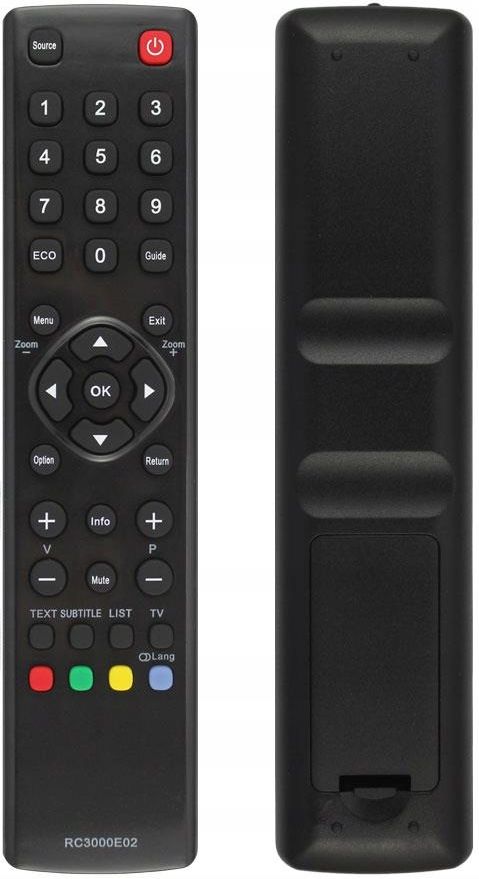 Télécommande Universelle Pour TV TCL L19E4153, L22E3110C, Etc. - Modèle RC3000E02, Neuf