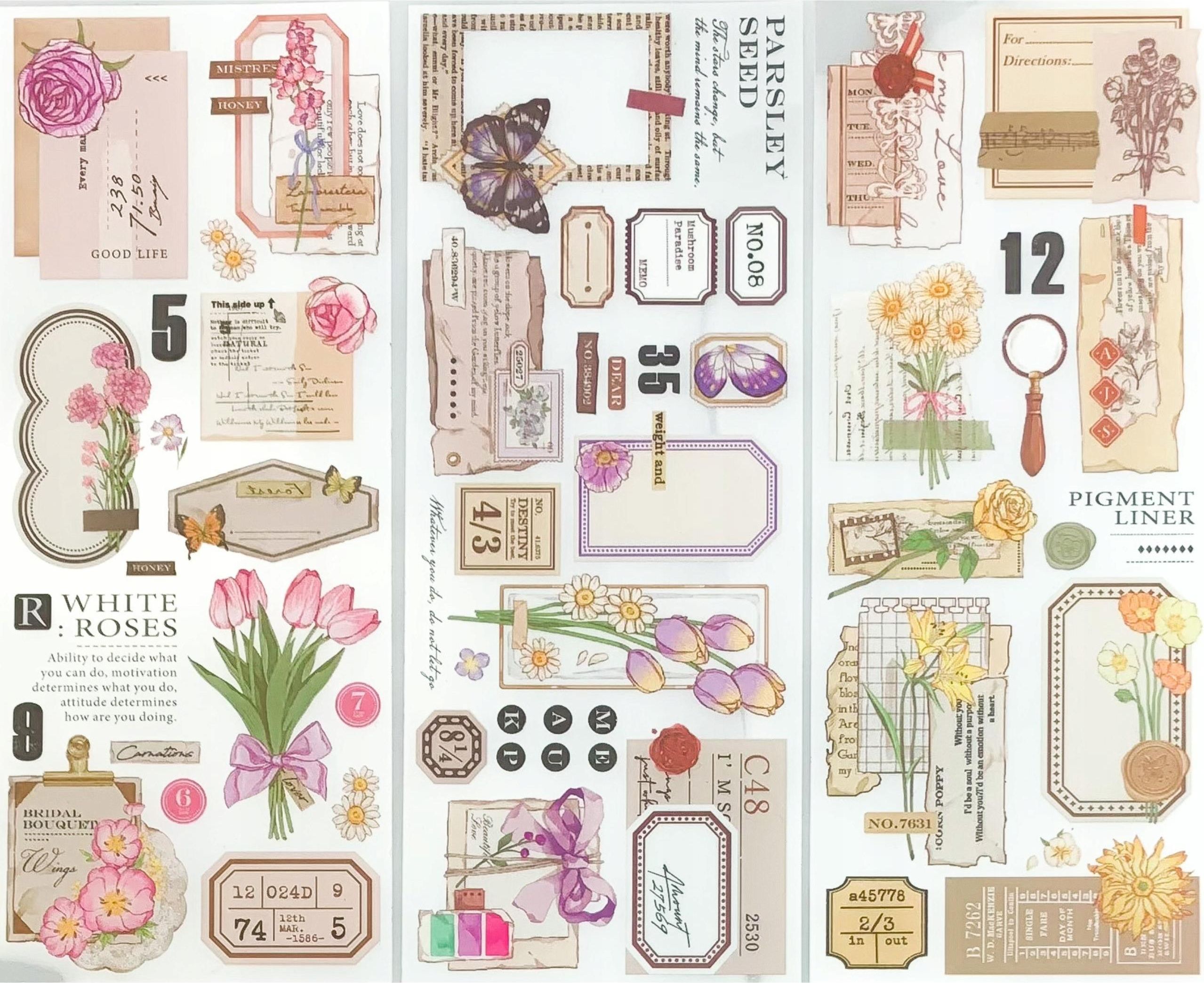 180 Adesivi Scrapbooking Infeelme – Pacco Precut Olografici Oro Per Diary, Junk Journal, Bottiglie E Computer Portatile - 3