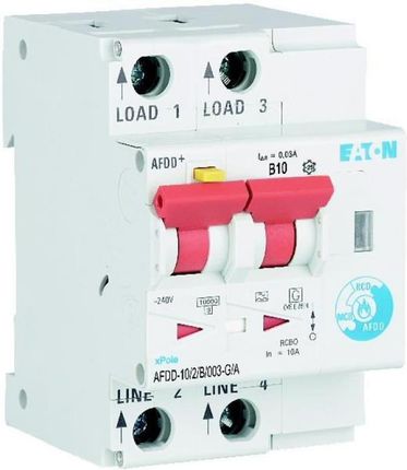 Eaton Przeciwpożarowy Detektor Iskrzenia 2P B 10A 0,03A Typ G A Afdd-10 2 003-G 300162