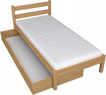 N-Wood Łóżko Pojedyncze Z Szufladą N01 Dąb 90X200