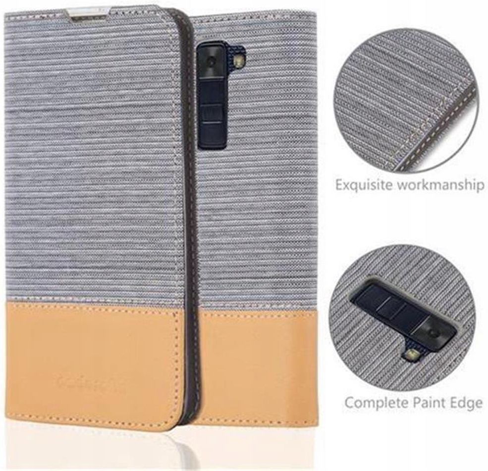 Cadorabo Custodia Libro Portafoglio Per LG K8 2016 | Rossa Zafferano Con Chiusura Magnetica E Stand