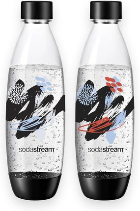 SodaStream 1 Litrowe butelki Fuse - Czarne Sparkling Mystery Dwupak