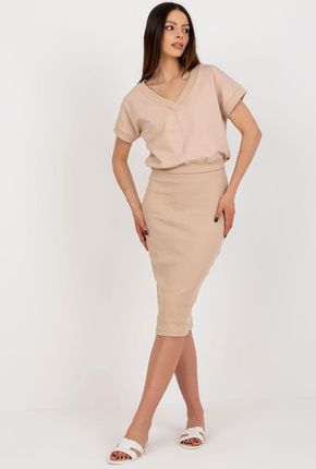 Sukienka Komplet Model WN-KMPL-8191.06X Beige - Rue Paris