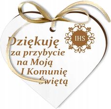 Enter-Tom zawieszka Serce białe Komunia podziękowania Gość 5 13463466206