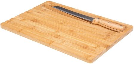 5Five Simply Smart Zestaw Śniadaniowy Bambusowa Deska Do Krojenia Chleba Nóż Do Chleba I Szczypce (179738)