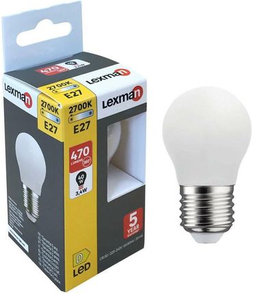 Żarówka LED E27 3,4 W  40 W 470 lm Ciepła biel Lexman