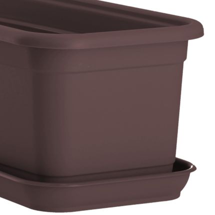 Kadax Skrzynka Balkonowa Z Podstawką Evron 80cm Brązowa (K8932) - zdjęcie 6