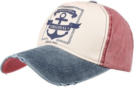 Granatowa czapka z daszkiem baseballówka vintage uniwersalna cz-m-1