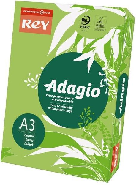 International Paper Papier Kolorowy A3 500 Arkuszy Rey Adagio Zielony ...