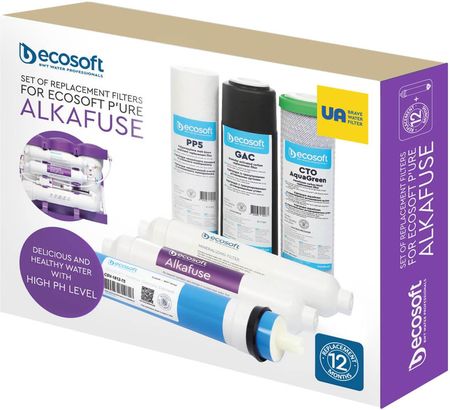 Ecosoft Pure Alkafuse Zestaw 6 filtrów do systemów odwróconej osmozy