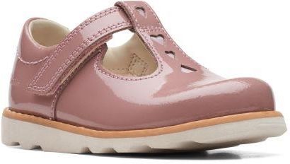 Buty dziecięce Clarks Crown Teen G kolor dusty pink patent leather 26169221