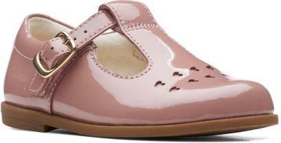 Buty dziecięce Clarks Drew Play G kolor pink patent leather 26165197
