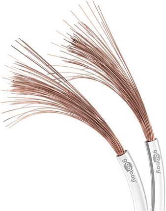 Goobay Kabel Głośnikowy 2X2 5Mm Cu Miedź 10M Biały