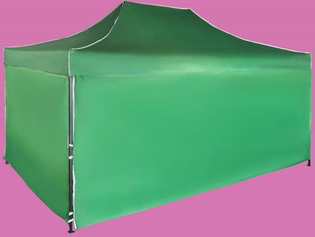 Expodom Namiot Imprezowy 3x4,5m Stalowy Zielony 4 Ściany Boczne