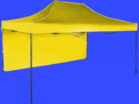 Expodom Namiot Imprezowy 3x4,5m Stalowy Żółty 1 Ściana Boczna