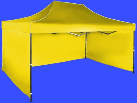 Expodom Namiot Imprezowy 3x4,5m Stalowy Żółty 3 Ściany Boczne