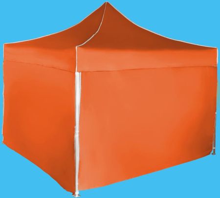 Expodom Namiot Imprezowy 3x3m Aluminiowy 4 Ściany Boczne Pomarańczowy