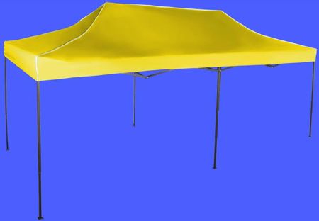 Expodom Namiot Ekspresowy 3x6m Stalowy Żółty Bez Ścian Bocznych