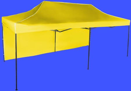 Expodom Namiot Ekspresowy 3x6m Stalowy Żółty 1 Ściana Boczna