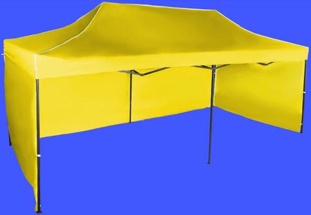 Expodom Namiot Ekspresowy 3x6m Stalowy Żółty 3 Ściany Boczne